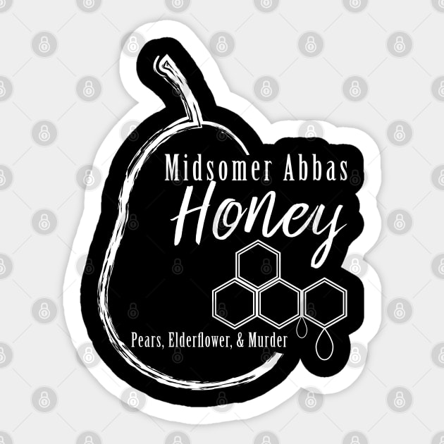 Pears, Honey, & Murder! Sticker by Sandi Van Winkle_Illustration